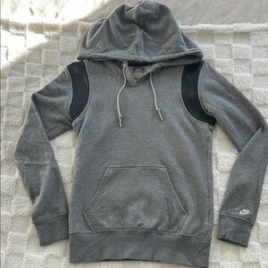 Nike Hoodie with Leather Shoulder Panels